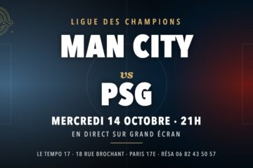 Man City contre PSG, Ligue des champions, mercredi 14 octobre à 21h, en direct sur grand écran au Tempo 17