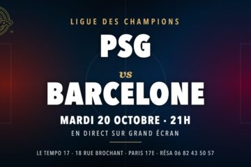 PSG contre Barcelone, Ligue des champions, mardi 20 octobre à 21h, en direct sur grand écran au Tempo 17